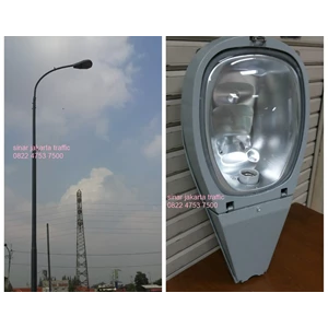 lampu jalan + tiang 7 meter untuk lampu son-t/hpi-t 250-400 watt