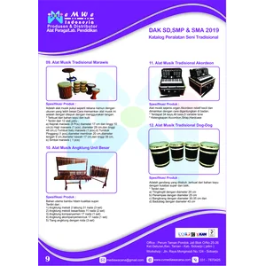 PAKET ALAT SENI MUSIK TRADISIONAL DAK SD SMP SMA 2019