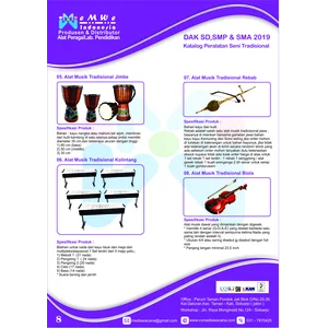 PAKET ALAT SENI MUSIK TRADISIONAL DAK SD SMP SMA 2019