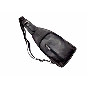 Anti-theft leather sling bag