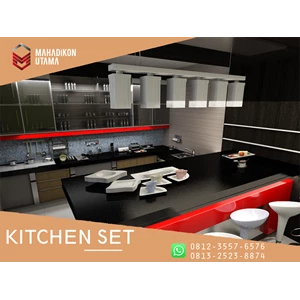 Black Red Kitchen Set By Mahadikon Utama