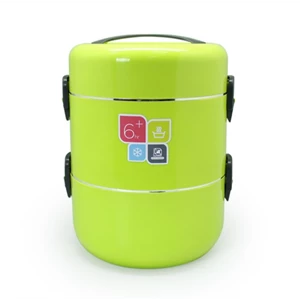 Kotak Makan Arniss Treva Kw-0340 Travel Container Double Stack + Plate Keep Warm