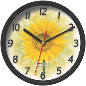 On Time Wall Clock 1917 Series: Flowers (19.5cm)