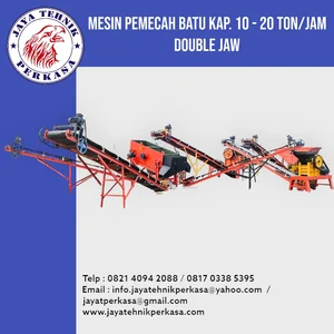 Mesin Pemecah Batu Double Jaw Kap. 10 - 25 Ton/Jam