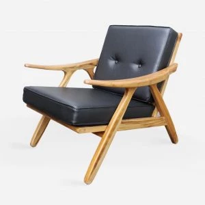 Troy Teak Wood Frame Lounge Chair