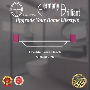 GERMANY BRILLIANT DOUBLE TOWEL RACK VRN9C-PR