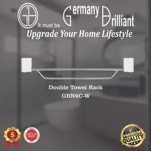 GERMANY BRILLIANT DOUBLE TOWEL RACK GBN9CW