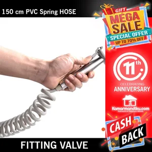 Selang shower & toilet 150cm PVC spring Hose flexible toto grohe roca