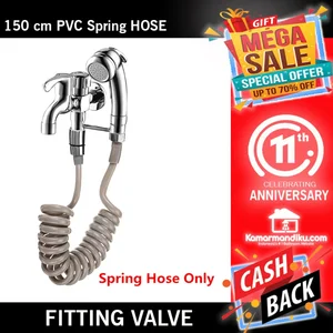 Selang shower & toilet 150cm PVC spring Hose flexible toto grohe roca
