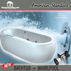 Bathtub Standar Amerika Spa Acacia 1.7 M + Whirlpool + Kran Berdiri
