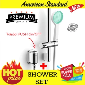 Kran Shower Standar Amerika Mudah Flo SHOWER TERBUKA MONO TOMBOL PUSH