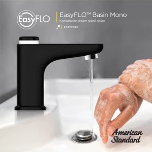 American Standard EasyFlo Sink Faucet Push Button on/off BLACK