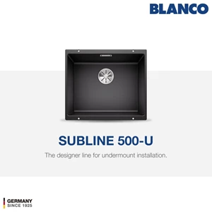 BLANCO Subline 500-U Silgranit Kitchen Sink - Undermount - Alumetalic