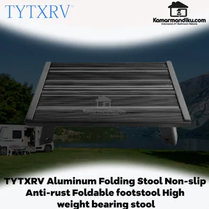 TYTXRV Aluminum Folding Stool Non-slip Anti-rust Foldable Mobil