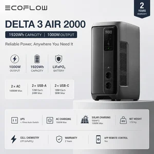 EcoFlow Delta 3 Air 2000 Power Station 1920Wh 1000W cocok untuk camping Outdoor/Indoor
