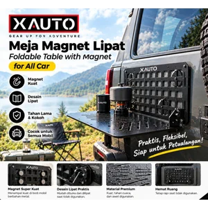 XAUTO Foldable Table with Magnet atau Meja Magnet Lipat - for All Car