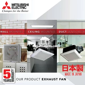 Mitsubishi Ceiling Exhaust Fan EX20SC5T  8 inch asli dari Japan