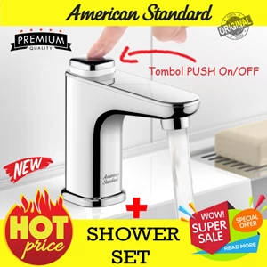 American Standard EasyFlo Sink faucet push button on off chrome