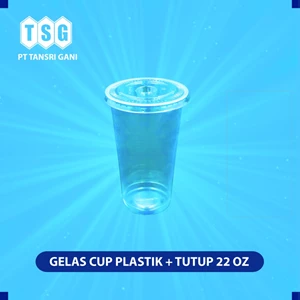 Gelas Plastik Tsg 22 Oz + Tutup (1 Set)
