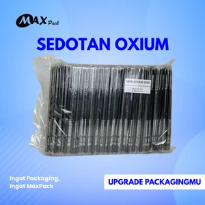 Sedotan Oxium Hitam 6.2mm MaxPack Single Wrap untuk Minuman