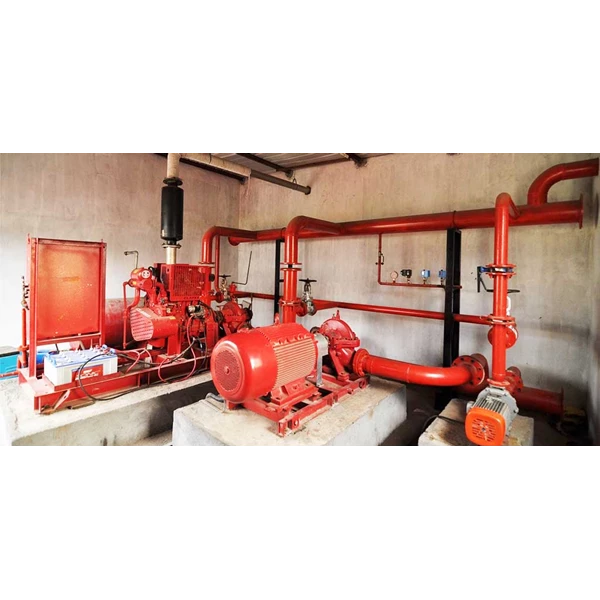 Pemasangan Pipa Fire System By PT Surindo Murni Agung