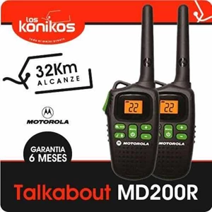 Radio Motorola WalkieTalkie Md200r 32 Km bateria Recargable