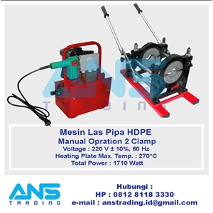 Mesin Las Pipa HDPE Manual Opration 2 Clamp