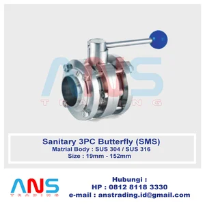 Sanitary 3PC Butterfly (SMS)