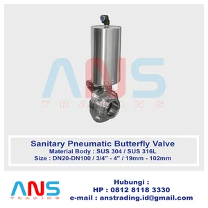 Sanitary Pneumatic Butterfly Valve