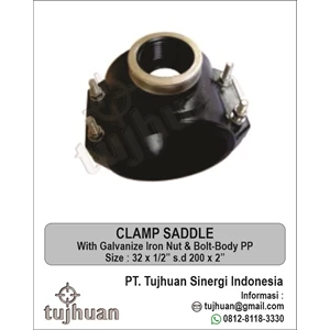 Clamp Fitting Saddle With Galvanize Iron Nut & Bolt Body PP