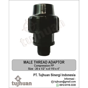 Male Thread Adaptor Compression PP (Compression Fitting)