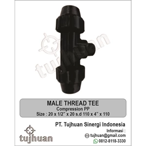 Male Thread TEE Compression PP (Tee PP)