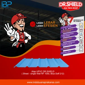 Atap UPVC DR.SHIELD ( Sheet - Single Wall RF 1050 Blue )