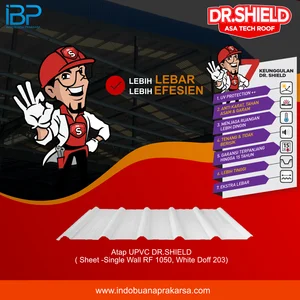 Atap UPVC DR.SHIELD ( Sheet - Single Wall RF 1050 white )