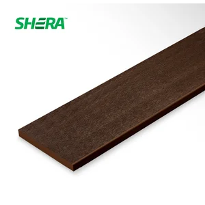 SHERA Stair Riser Color Through Anti Slip Straight Grain Texture Wenge Brown