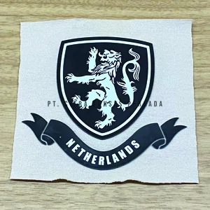 [Jasa Cetak Label] Silicone Transfer Timbul Logo Tim Bola International Netherlands