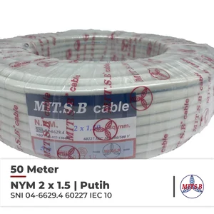 Kabel Listrik Nym Mitsuba 2X1.5 @50Meter Sni Tembaga Kawat Tunggal