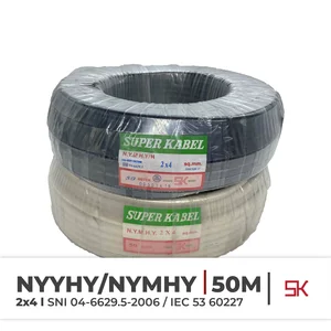 Kabel Listrik Serabut NYMHY NYYHY Super 2X4 @50Meter SNI 