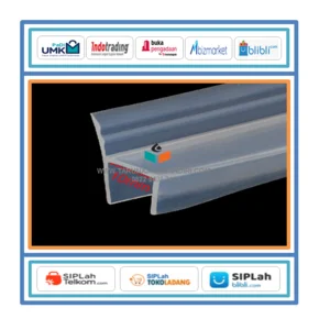 TJM-Rubber Seal Shower Door RUBBER SEAL Shape H - Ketebalan 10mm - Panjang 300cm - Pintu Kamar Mandi