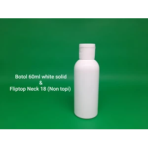 Botol Br 60 Ml White Solid + Fliptop Neck 18