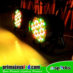 Stage Lights Package of 2 LED Sparks PAR Lamps 60 x 3 Watt RGBW