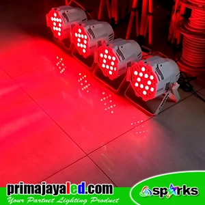 PAR Lamp Package 4 LED Par Lights 54 x 3 Watt RGBW Sparks Body White