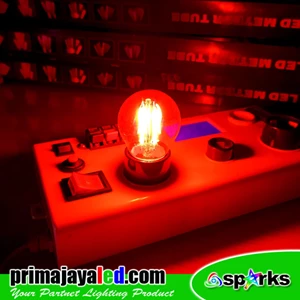 Lampu Bohlam G45 FIlament LED Merah 4 Watt