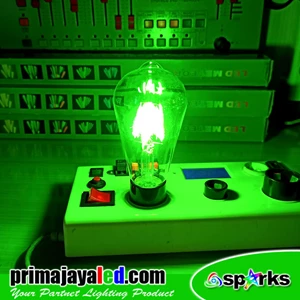 Lampu Bohlam ST64 FIlament LED Hijau 4 Watt