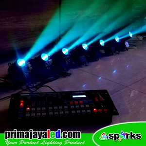 RGB spotlights Package of 7 LED lights PINSPOT RGB 10 Watt and DMX DISCO 240