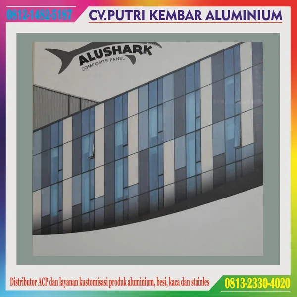 Aluminium Composite Panel Acp Merk Alushark Size 122 X 244 Cm Solid