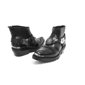 Sepatu Tunggang Pendek Kulit Sapi Logo Dishub