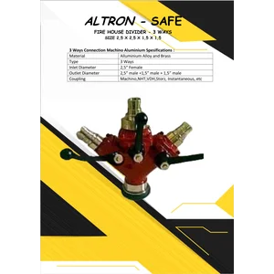 Hydrant Valve 3 Jalur Merk Altron Kapasitas 9 Bar