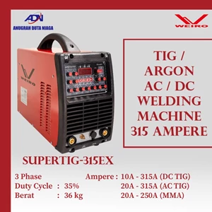Mesin Las TIG Argon Weiro AC/DC Inverter Pulse SuperTIG-315EX