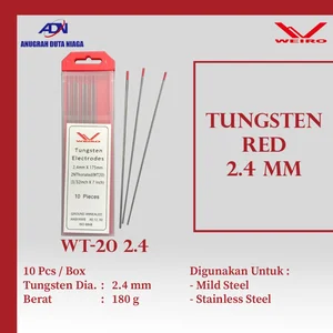 Tungsten Electrode Weiro WT-20 (Merah) Dia. 2.4mm